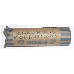 ROLL OF BUFFALO NICKELS MIXED DATES & GRADES (40) TOTAL NICKELS *UNSEARCHED* ROLL CAME OUT OF SAFE!!