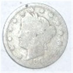 1884 LIBERTY HEAD "V" NICKEL RED BOOK VALUE IS $25.00+ *RARE EARLY KEY DATE NICKEL*!!