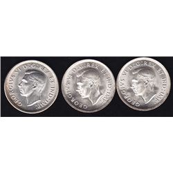 Lot of Three Twenty Five Cents