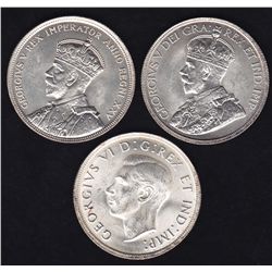Lot of Three Silver Dollars