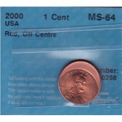 2000 US One Cent