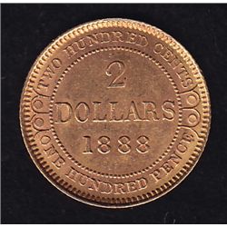 1888 Newfoundland $2 Gold