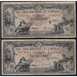 Lot of Five Chartered Bank Notes