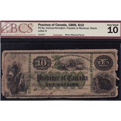 1866 Province of Canada $10