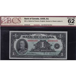 1935 Bank of Canada $1