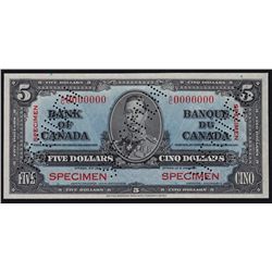 1937 Bank of Canada $5 Specimen