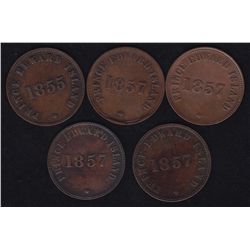 Lot of 5 Prince Edward Island Tokens