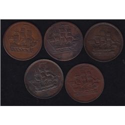 Lot of 5 Prince Edward Island Tokens