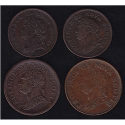 Lot of 4 Nova Scotia Tokens