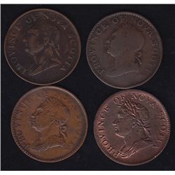 Lot of 4 Nova Scotia Tokens