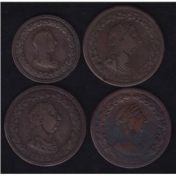Lot of 4 Lower Canada Tokens