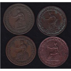 Lot of 4 Lower Canada Tokens