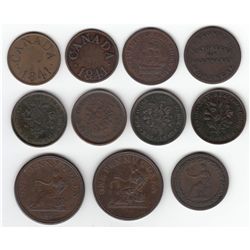 Lot of 11 Lower Canada Tokens