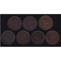 Lot of 7 Wellington Tokens