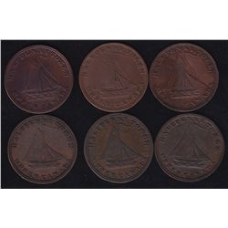 Lot of 6 Upper Canada Tokens