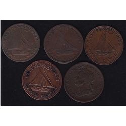 Lot of 5 Upper Canada Tokens