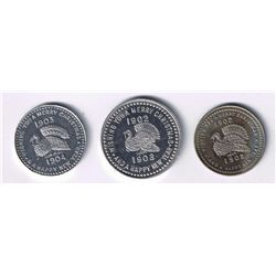Lot of Three Ontario Tokens