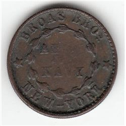 Lot of 4 NY, NY Civil War Tokens.