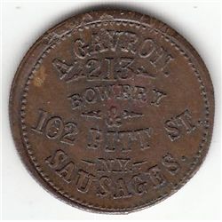 Lot of 3 NY, NY Civil War Tokens.