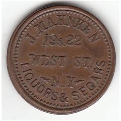 Lot of 3 NY, NY Civil War Tokens.