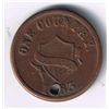 Image 2 : Lot of 2 Ohio Civil War Tokens.