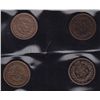 Image 2 : Lot of 4 USA Civil War era Indian Head Pennies.