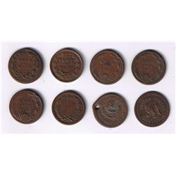 Lot of 8 Patriotic Tokens.