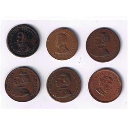 Lot of 6 Patriotic Tokens.