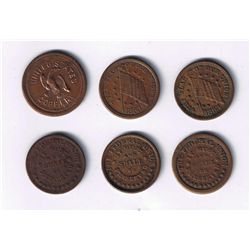 Lot of 6 Patriotic Tokens.