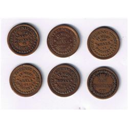 Lot of 6 Patriotic Tokens.