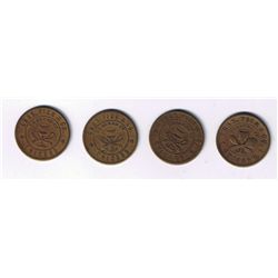 Lot of four Chas. Pick & Co. Tokens.