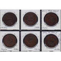 Lot of 6 Irish Pennies.