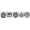 Image 1 : Lot of 5 LeRoux listed medals.