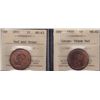 Image 1 : Lot of 2 ICCS Graded One Cents.