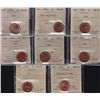 Image 1 : Lot of 8 ICCS Graded One Cents.