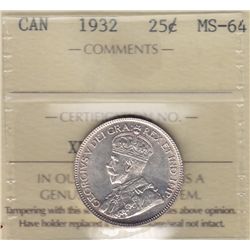 1932 Twenty Five Cent.