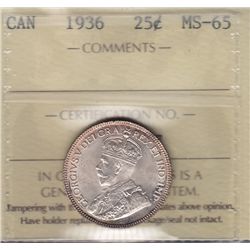 1936 Twenty Five Cent.