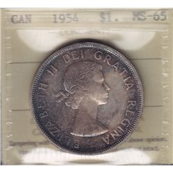 1954 Silver Dollar.