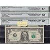Image 1 : Nice Lot of GEM USA CGA Graded $1 Banknotes.
