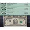 Image 2 : Lot of 9 PCGS Graded $2 US Star Banknotes.