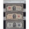 Image 1 : Lot of 8 CGA Graded US Banknotes.