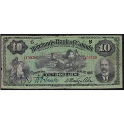 1906 Merchants Bank of Canada $10.