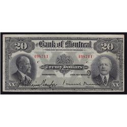 1923 Bank of Montreal $20.