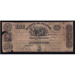 1835 Banque Du Peuple $5.