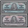 Image 3 : 1937 Bank of Canada $1 - $100 Set.