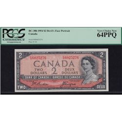 1954 Bank of Canada Devil's Face $2.