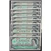 Image 1 : 1967 Bank of Canada $1 Complete Prefix Collection