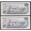 Image 2 : 1971 Bank of Canada $10 Lot of Two.