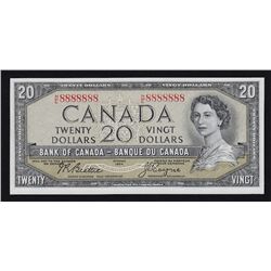 1954 Bank of Canada $20 Solid 8's.