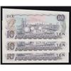 Image 2 : Lot of Three 1971 Bank of Canada $10.